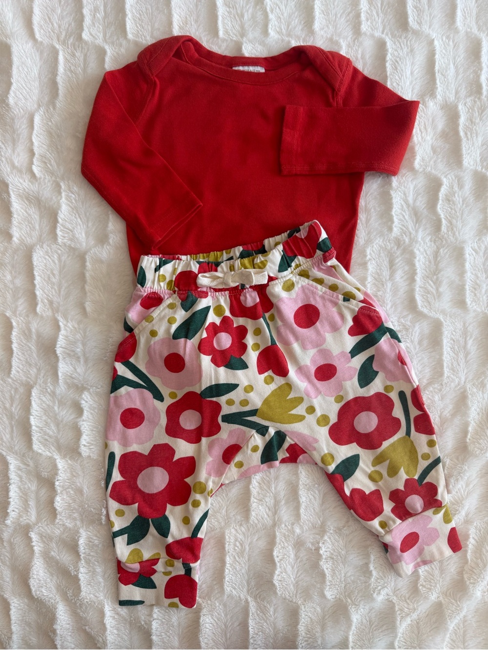 Hanna Anderson baby pants and top set